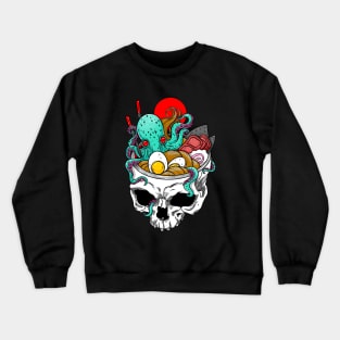 Kawaii Japanese Anime Skeleton Ramen Halloween Crewneck Sweatshirt